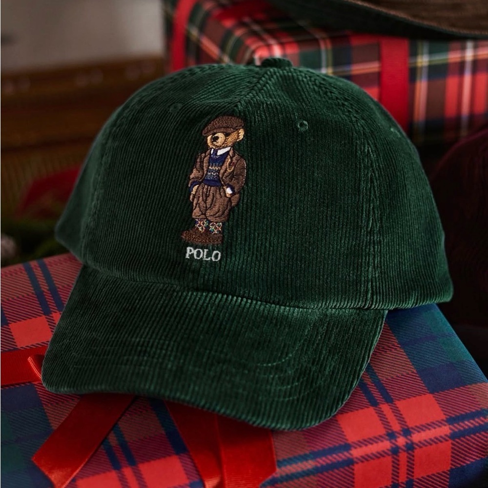 Men's Polo Bear Corduroy Ball Cap